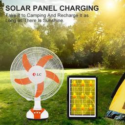DLC Solar Powered Table Fan DLC-31069 — product image 3 of 4, Marshan Store