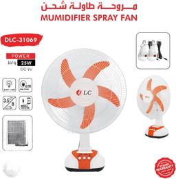 DLC Solar Powered Table Fan DLC-31069 — product image 1 of 4, Marshan Store
