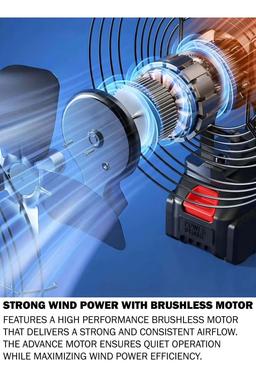 TC-2725 Wireless Portable Fan with Lithium Battery — product image 4 of 4, Marshan Store