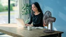 Philips Table Fan 1000 Series - Fan Airflow 2000 m³/h, 35cm Head Diameter, 80° Rotation, 30° Tiltable, 3 Speeds, Quiet cooling, Black - CX1030/01 — product image 5 of 6, Marshan Store