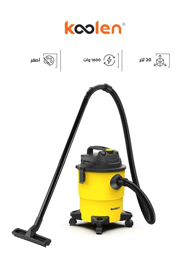 KOOLEN WET AND DRY DRUM VACCUM CLEANER 20 L 1600W YELLOW — product image 5 of 6, Marshan Store
