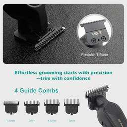 VGR 995 Professional Hair Trimmer for Men, Zero Gap Trimmer, Wireless Electric Hair Trimmer with 4 Comb Attachments, USB-C Hair Trimmer, Quiet Precision Trimmer for Travel — product image 5 of 6, Marshan Store