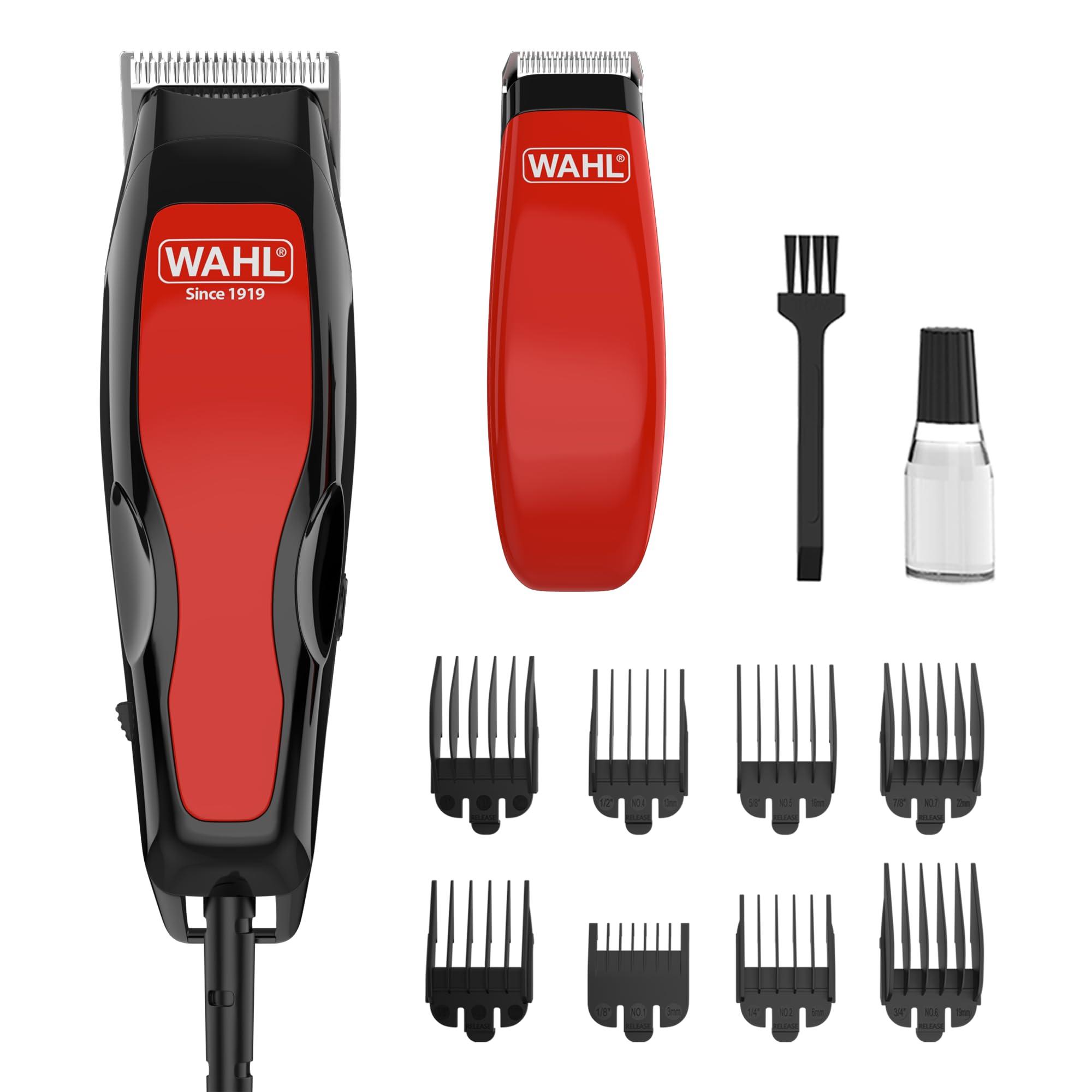 مجموعة WAHL Home Pro 100 - ماكينة قص الشعر وأداة تشذيب اللحية الصغيرة للرجال | شفرات دقيقة من الفولاذ المقاوم للصدأ | 8 أمشاط ملحقة | مثالية للعناية الشخصية للرجال (1395-0417)