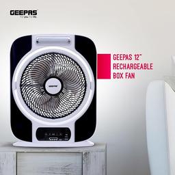 Geepas 12’’ Rechargeable Box Fan – Personal Desk Fan, Gf-989, Assorted Colors — product image 2 of 6, Marshan Store