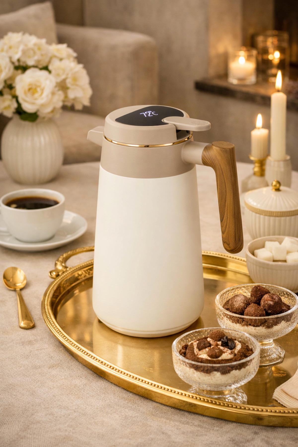 SHAHA Smart Vacuum Flask 1.7L with Temperature Display | Advanced Thermal Insulation Keeps Liquids Hot or Cold for up to 12 Hours • 304 Stainless Steel — product image 1 of 6, Marshan Store