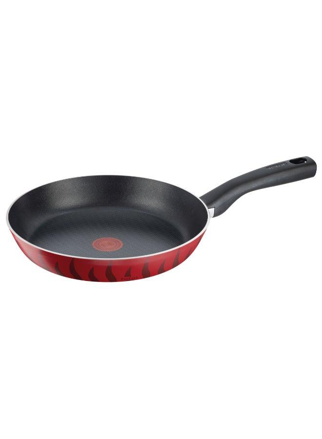 مقلاة تيفال (Tefal) | طراز G6 Tempo Flame، مقاس 30 سم | سطح غير لاصق مع مؤشر Thermo-Spot | اللون: أحمر | مصنوعة من الألمنيوم | ضمان لمدة سنتين | C3040783