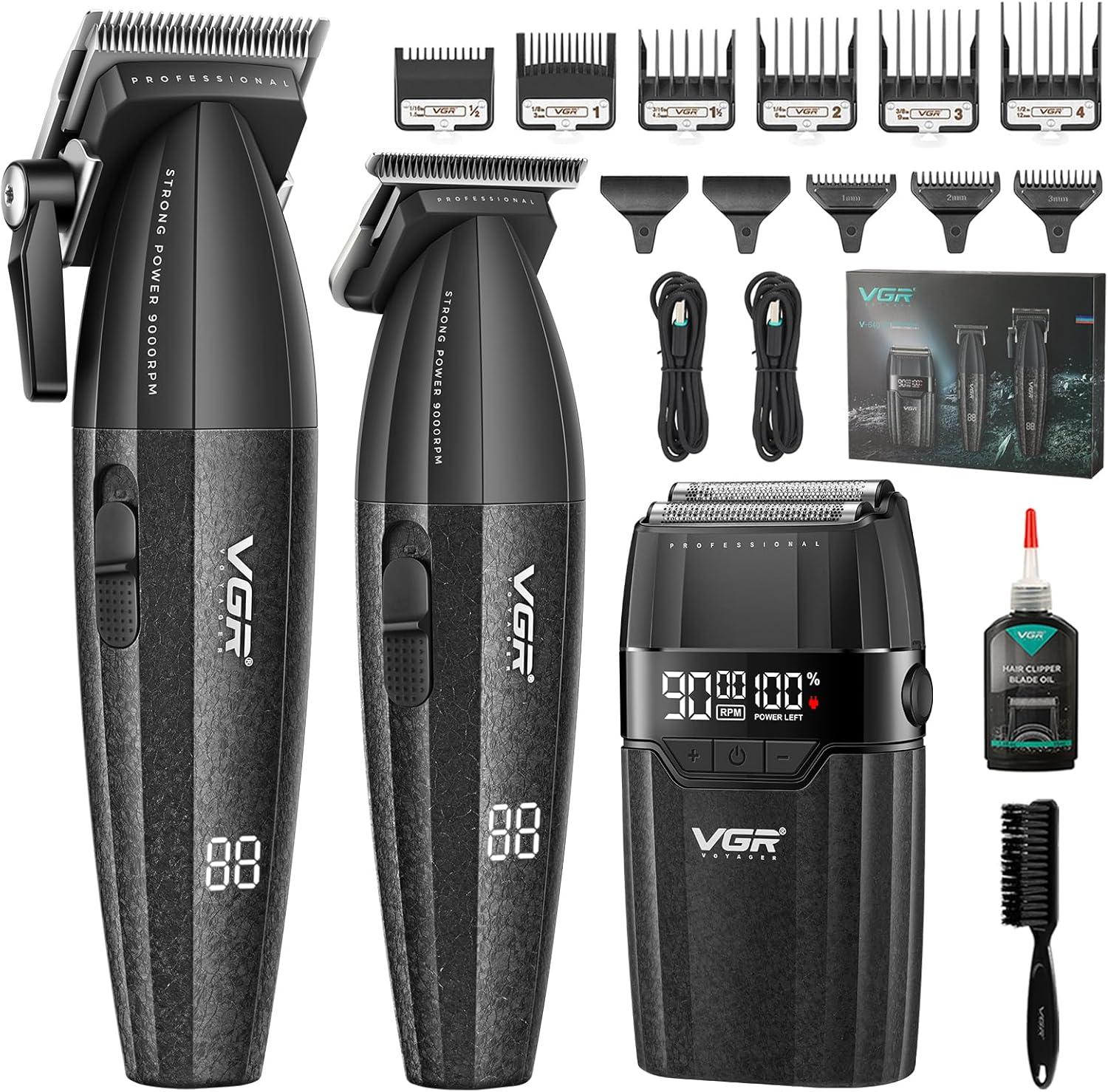 VGR V-640S3 Professional 3-in-1 Hair Clipper Trimmer & Foil Shaver Kit 9000RPM — product image 1 of 5, Marshan Store